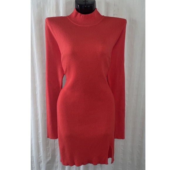 NEW Forever 21 Ribbed Turtleneck Sweater Dress, Size Large - Picture 2 of 4